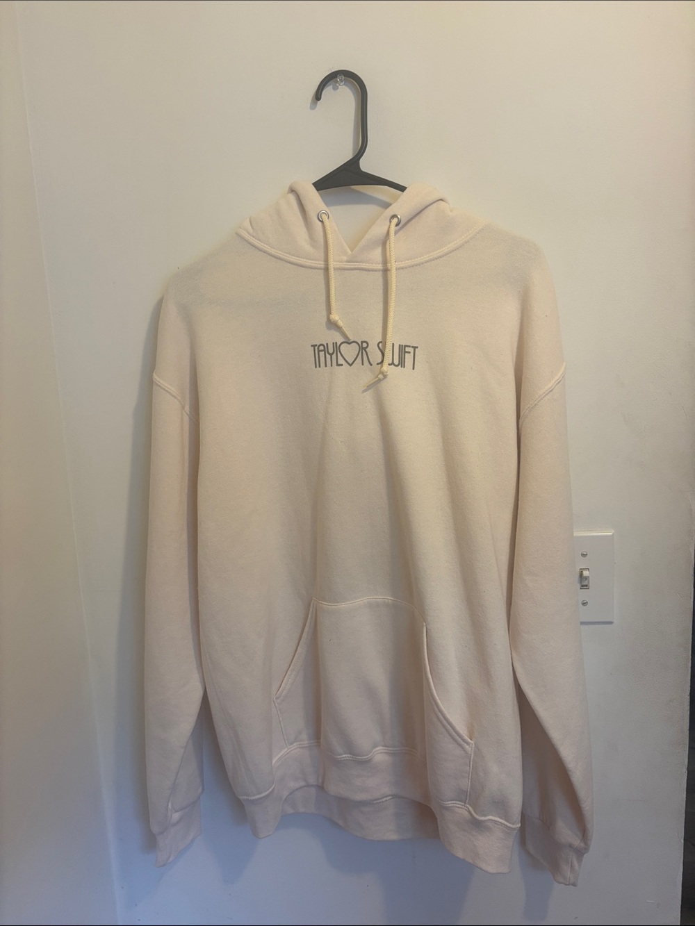 Taylor Swift Cream Crewneck Hoodie - Logo Front Pullover